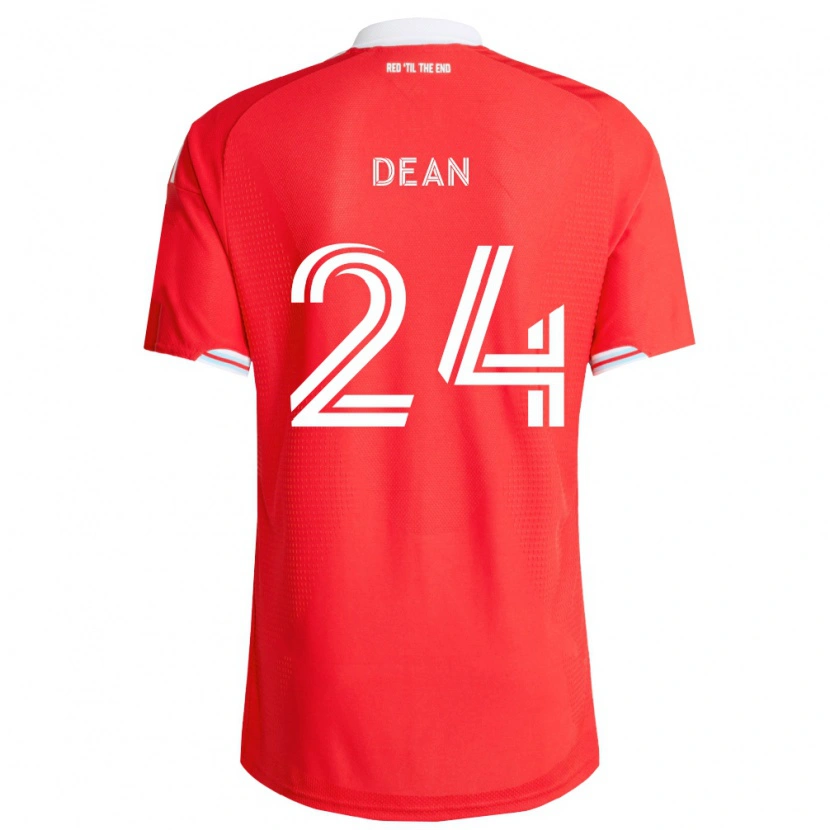 Danxen Homem Camisola Jonathan Dean #24 Vermelho Azul Profundo Branco Principal 2026/27 Camisa