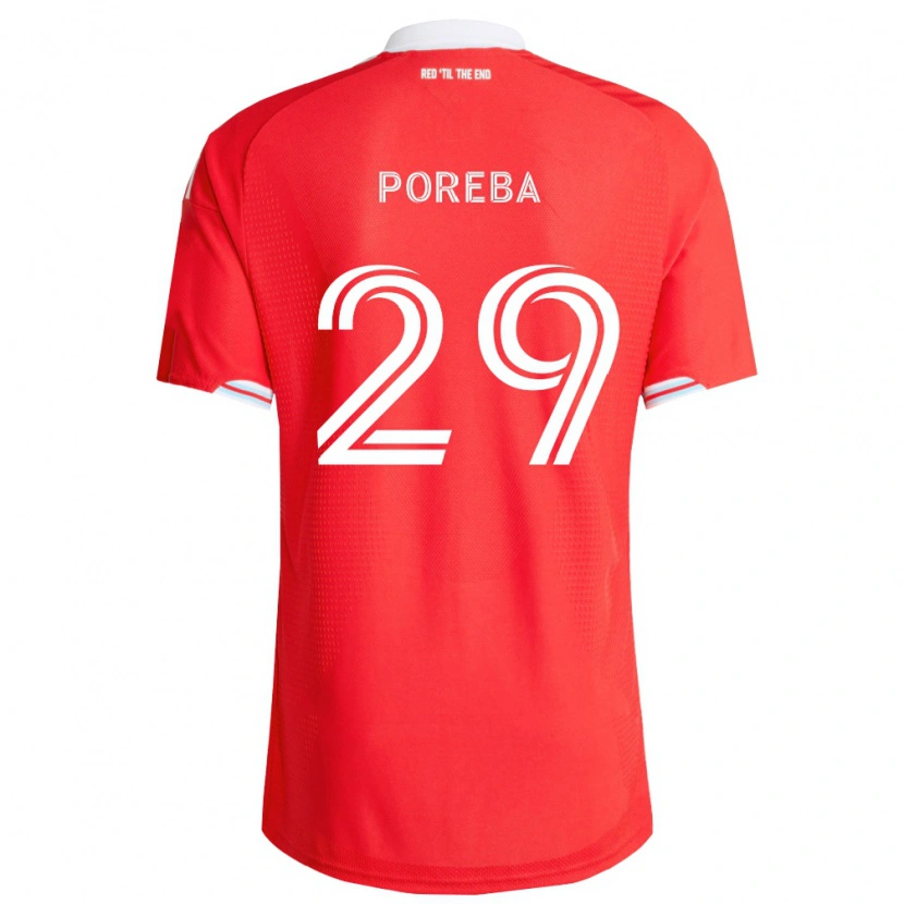 Danxen Homem Camisola David Poreba #29 Vermelho Azul Profundo Branco Principal 2026/27 Camisa