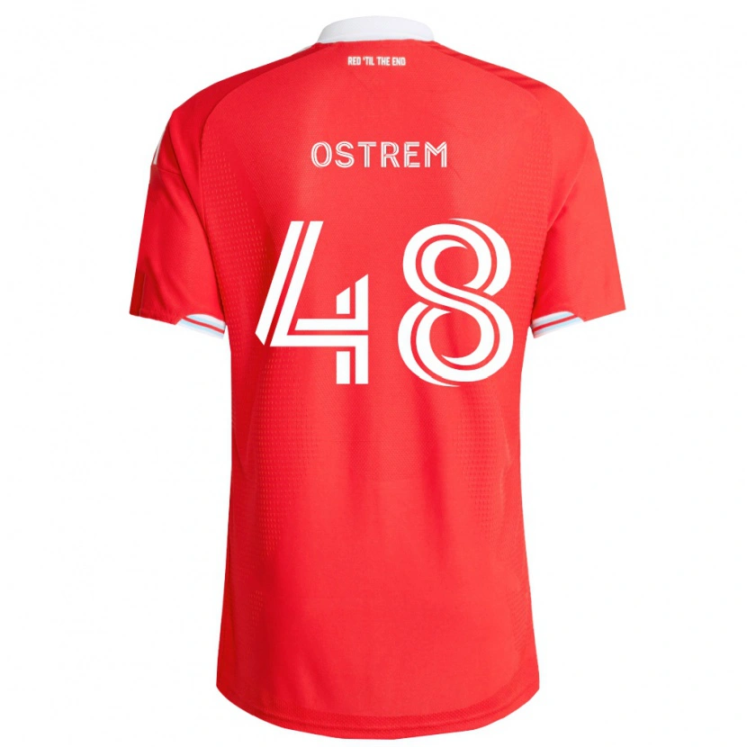 Danxen Homem Camisola Charlie Ostrem #48 Vermelho Azul Profundo Branco Principal 2026/27 Camisa