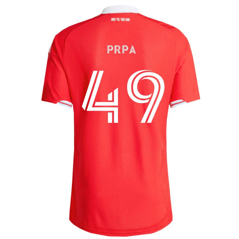 Danxen Homem Camisola Luka Prpa #49 Vermelho Azul Profundo Branco Principal 2026/27 Camisa