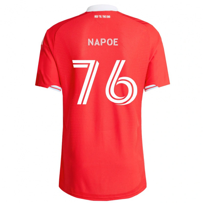 Danxen Homem Camisola Milan Napoe #76 Vermelho Azul Profundo Branco Principal 2026/27 Camisa