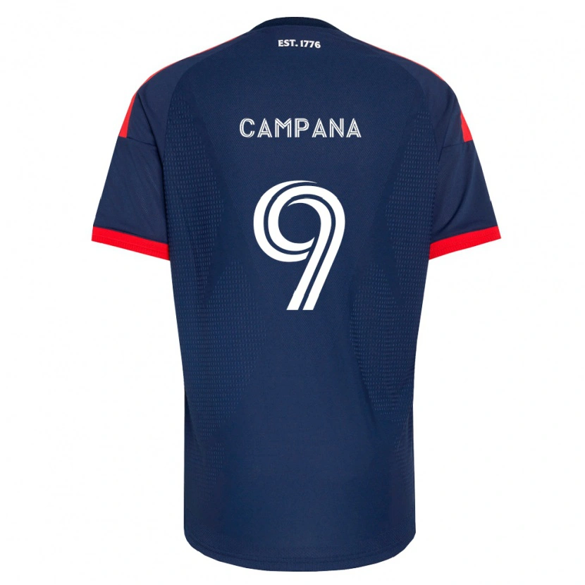 Danxen Homem Camisola Leonardo Campana #9 Azul Real Vermelho Branco Principal 2026/27 Camisa
