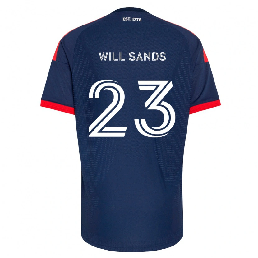 Danxen Homem Camisola Will Sands #23 Azul Real Vermelho Branco Principal 2026/27 Camisa