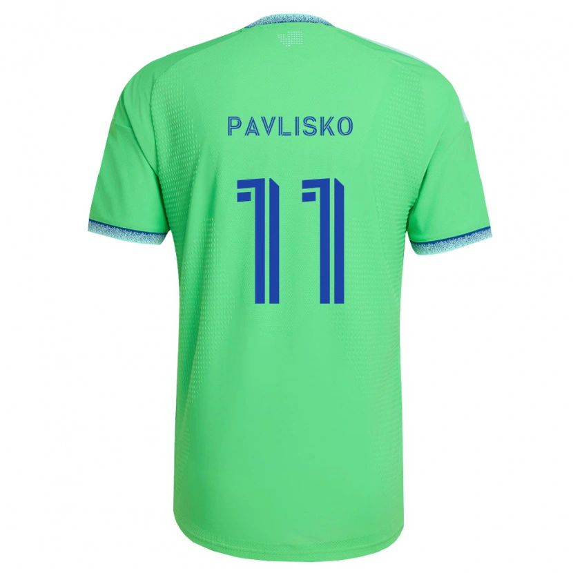 Danxen Homem Camisola Kirsten Pavlisko #11 Verde Azul Claro Principal 2026/27 Camisa