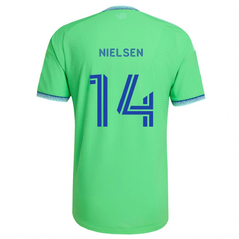 Danxen Homem Camisola Taylor Nielsen #14 Verde Azul Claro Principal 2026/27 Camisa