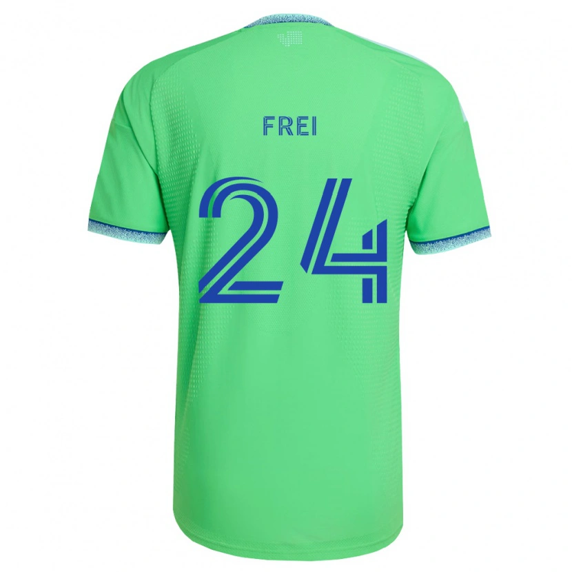Danxen Homem Camisola Stefan Frei #24 Verde Azul Claro Principal 2026/27 Camisa