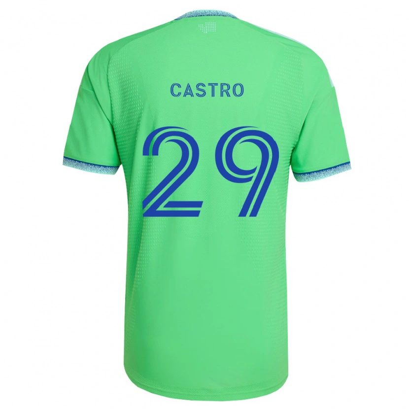 Danxen Homem Camisola Jacob Castro #29 Verde Azul Claro Principal 2026/27 Camisa