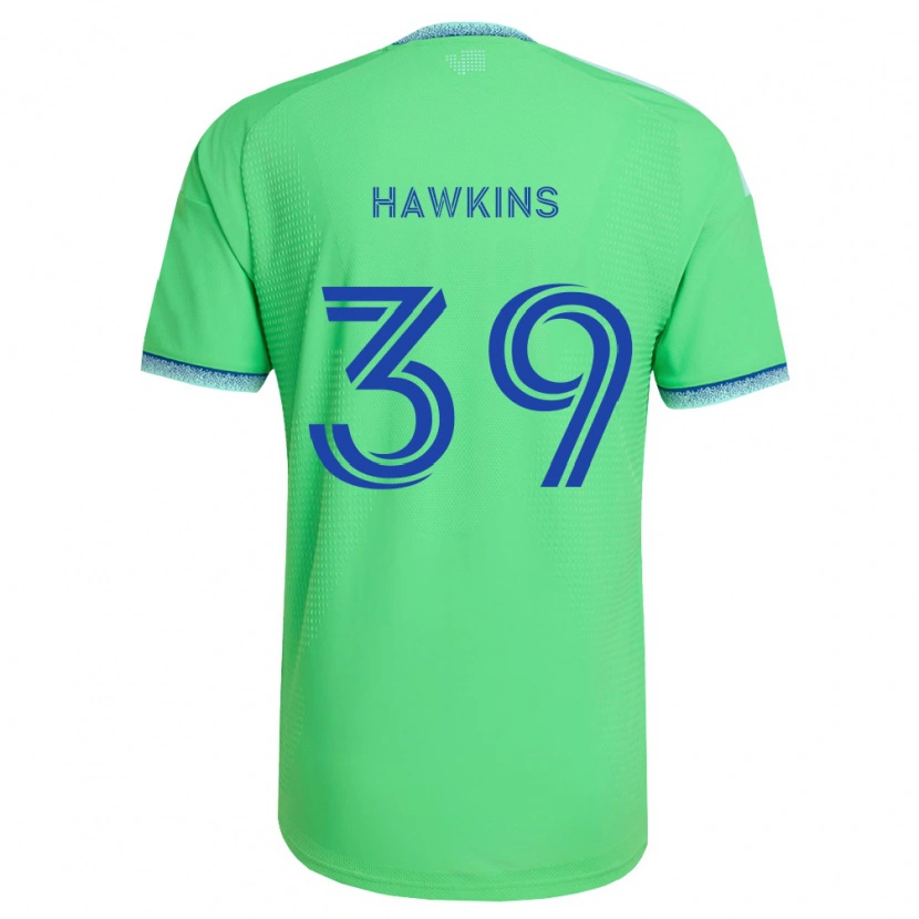 Danxen Homem Camisola Stuart Hawkins #39 Verde Azul Claro Principal 2026/27 Camisa