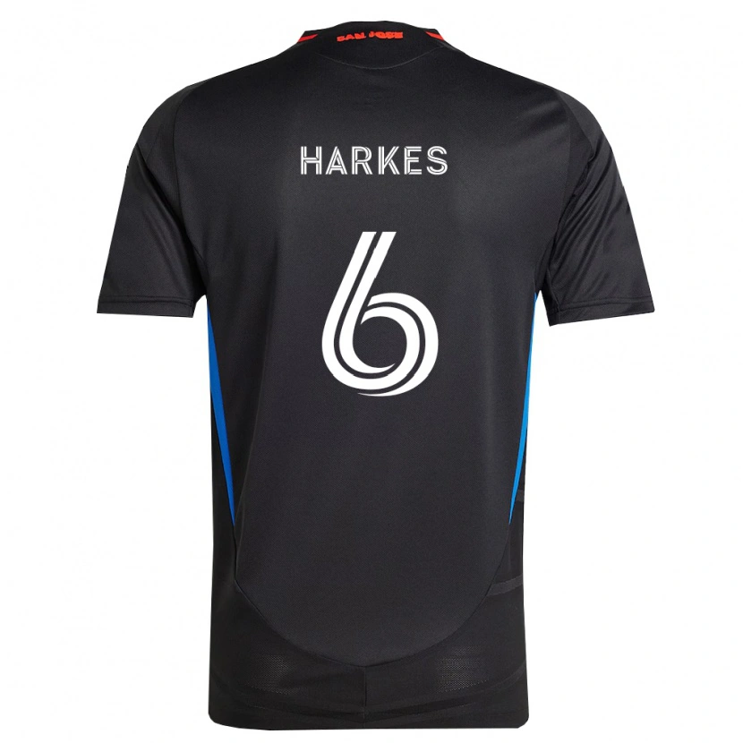 Danxen Homem Camisola Ian Harkes #6 Azul Branco Preto Principal 2026/27 Camisa