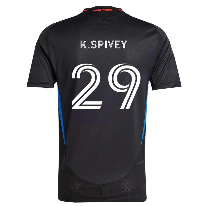 Danxen Homem Camisola Kaedren Spivey #29 Azul Branco Preto Principal 2026/27 Camisa