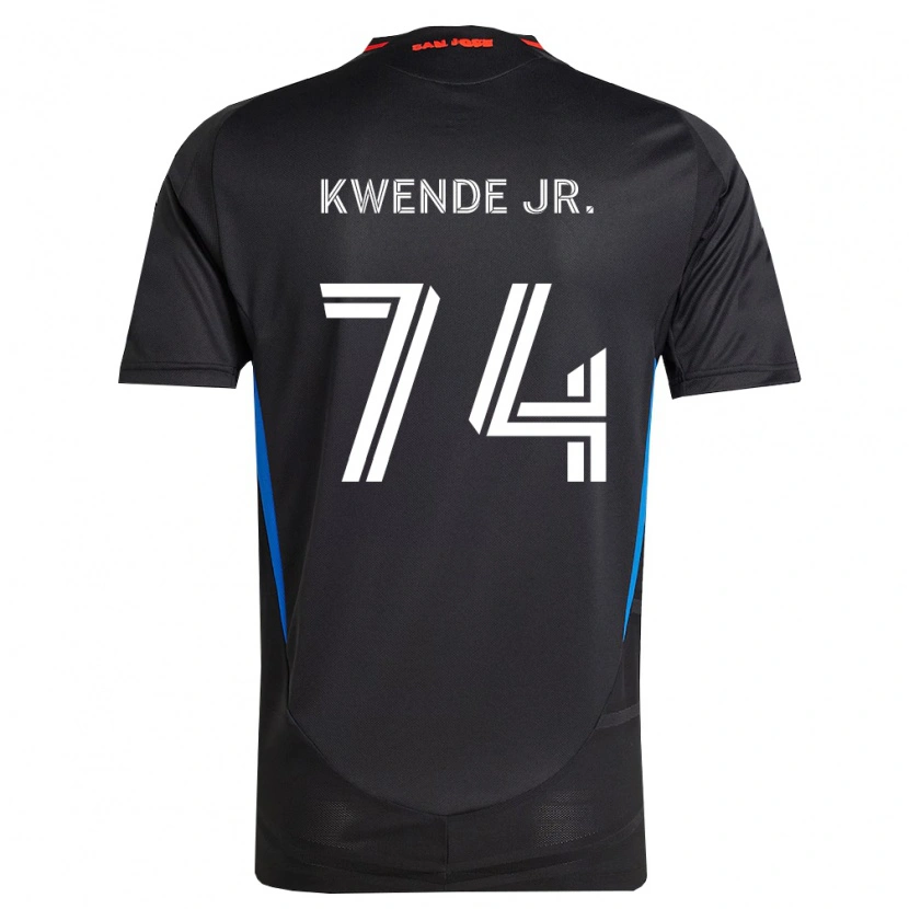 Danxen Homem Camisola Martin Kwende Jr. #74 Azul Branco Preto Principal 2026/27 Camisa