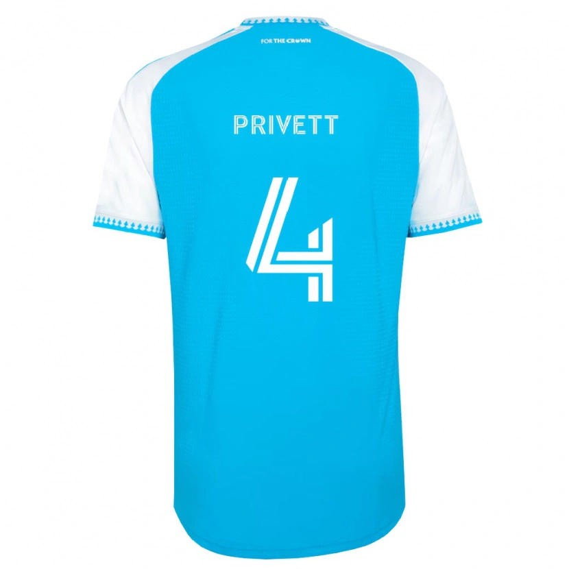 Danxen Homem Camisola Andrew Privett #4 Azul Celeste Branco Preto Principal 2026/27 Camisa