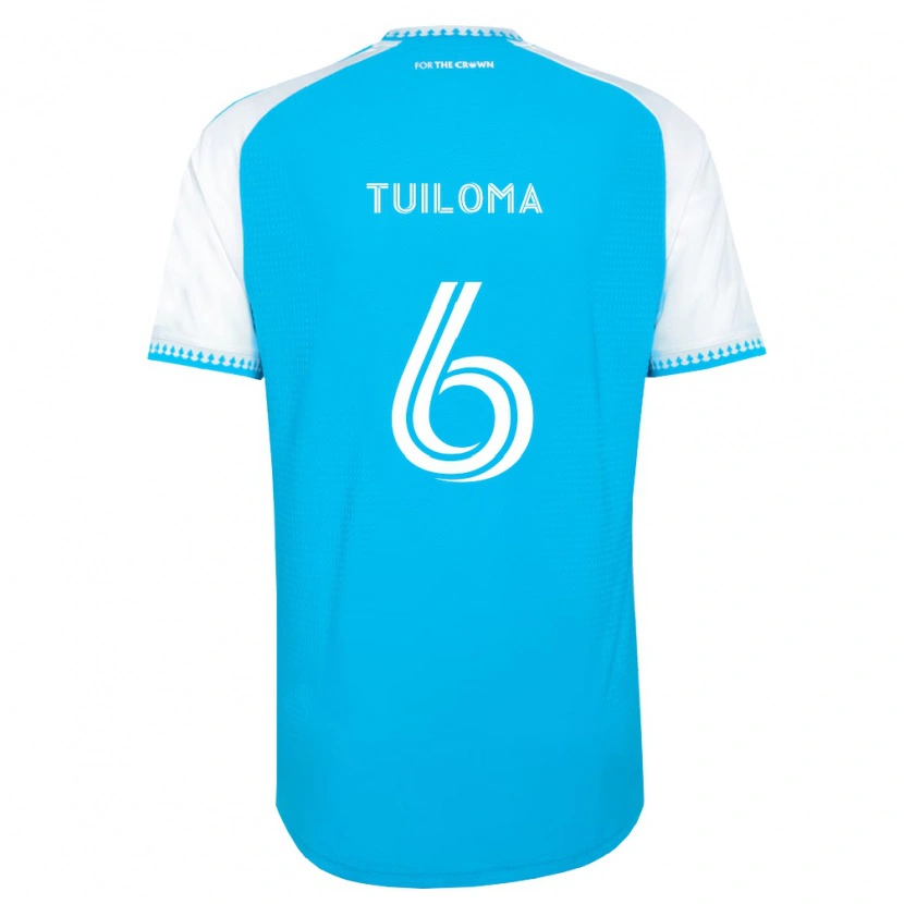 Danxen Homem Camisola Bill Tuiloma #6 Azul Celeste Branco Preto Principal 2026/27 Camisa