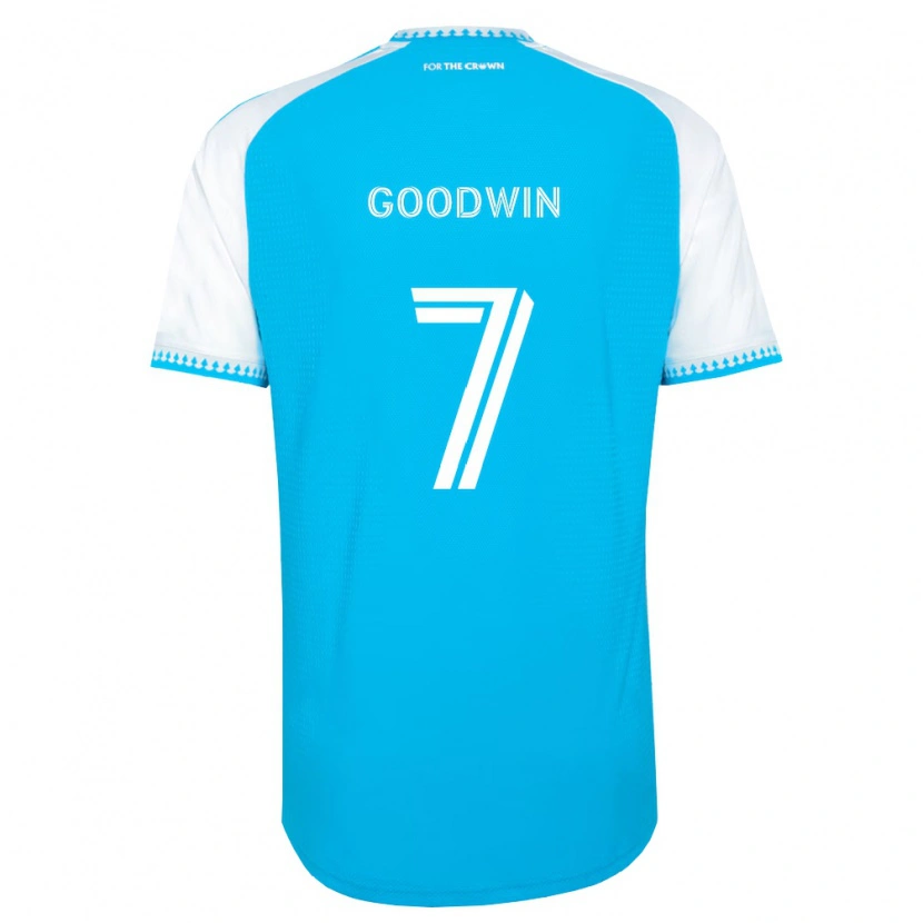 Danxen Homem Camisola Archie Goodwin #7 Azul Celeste Branco Preto Principal 2026/27 Camisa