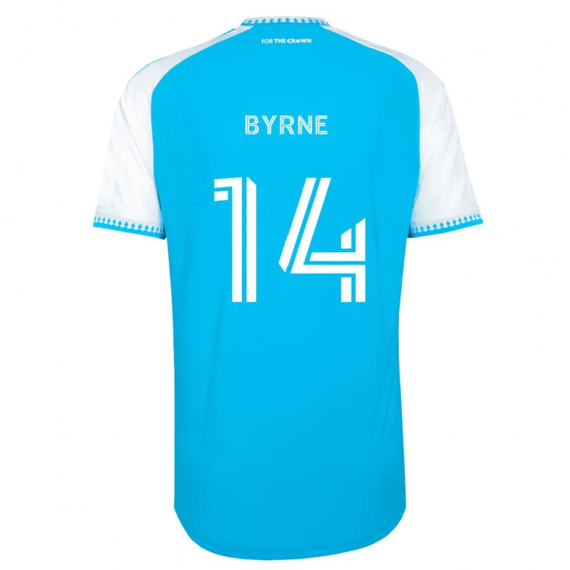 Danxen Homem Camisola Nathan Byrne #14 Azul Celeste Branco Preto Principal 2026/27 Camisa