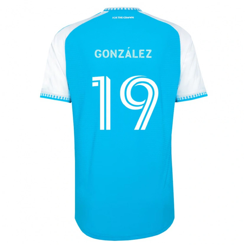 Danxen Homem Camisola Daniel González #19 Azul Celeste Branco Preto Principal 2026/27 Camisa