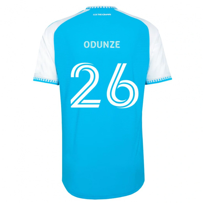 Danxen Homem Camisola Chituru Odunze #26 Azul Celeste Branco Preto Principal 2026/27 Camisa