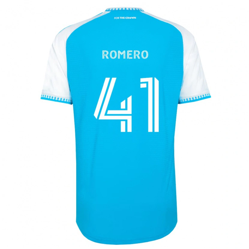 Danxen Homem Camisola Brian Romero #41 Azul Celeste Branco Preto Principal 2026/27 Camisa
