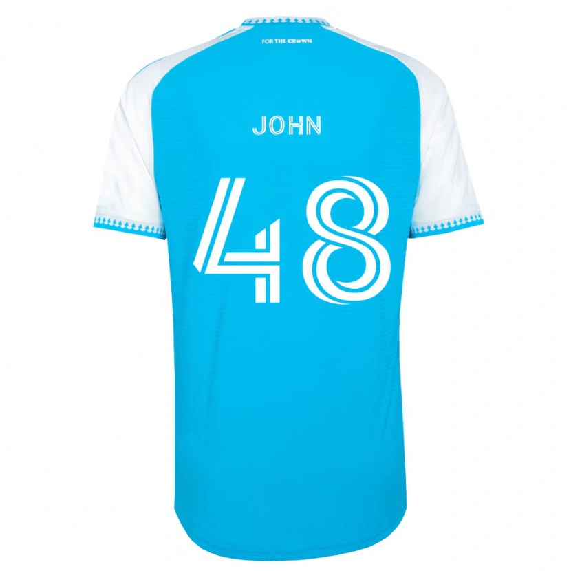 Danxen Homem Camisola Aron John #48 Azul Celeste Branco Preto Principal 2026/27 Camisa