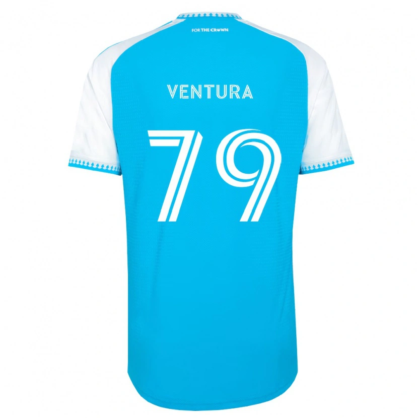 Danxen Homem Camisola Sebastian Ventura #79 Azul Celeste Branco Preto Principal 2026/27 Camisa