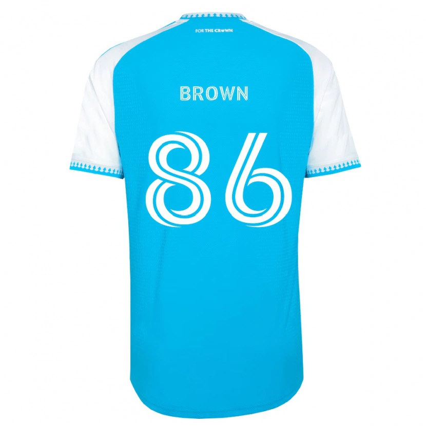 Danxen Homem Camisola Daniel Brown #86 Azul Celeste Branco Preto Principal 2026/27 Camisa