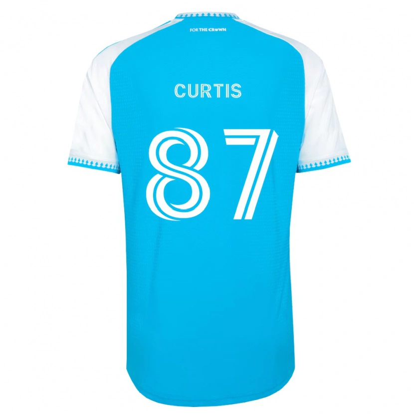 Danxen Homem Camisola Ethan Curtis #87 Azul Celeste Branco Preto Principal 2026/27 Camisa
