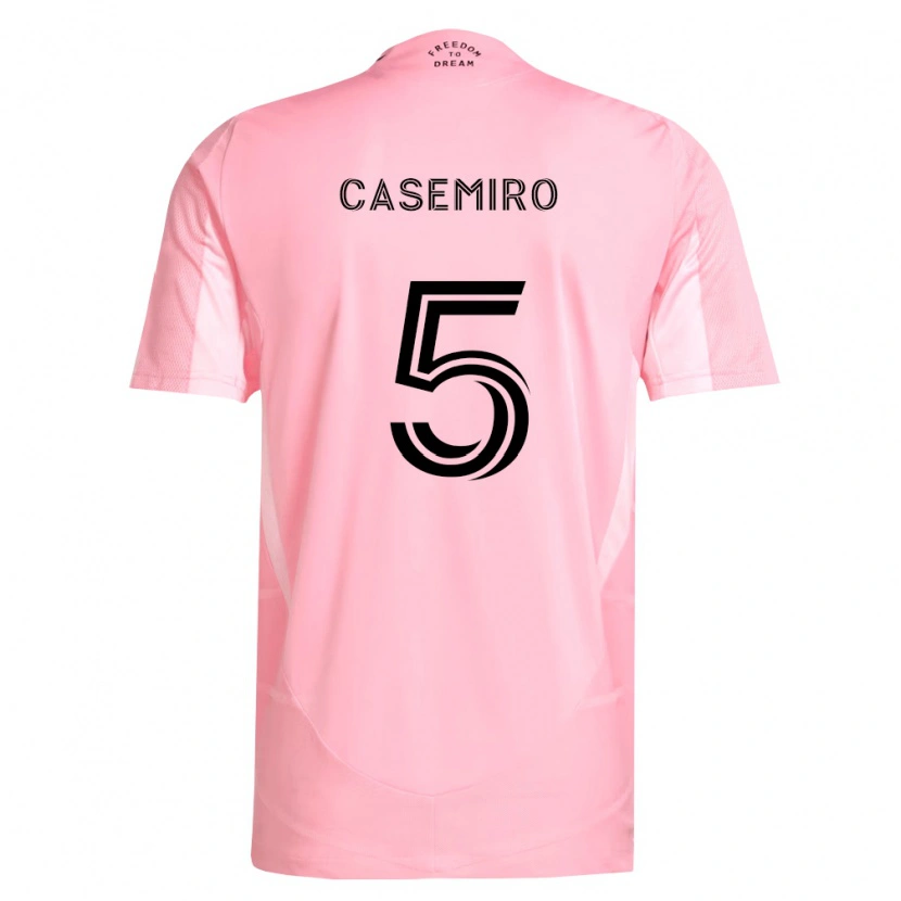 Danxen Homem Camisola Casemiro #5 Rosa Preto Principal 2026/27 Camisa