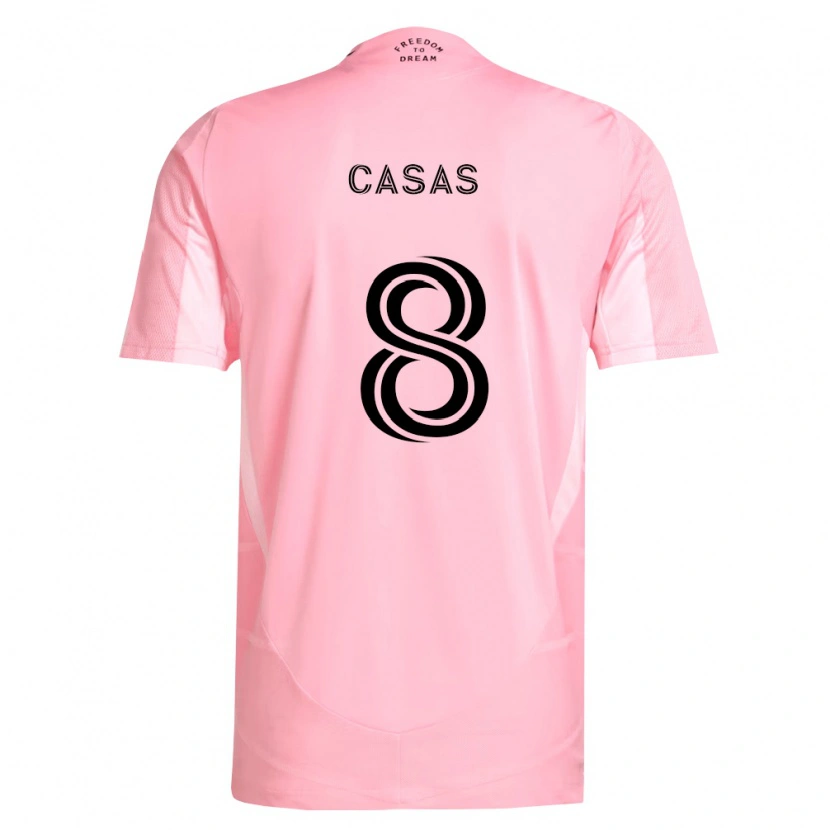 Danxen Homem Camisola Pep Casas #8 Rosa Preto Principal 2026/27 Camisa