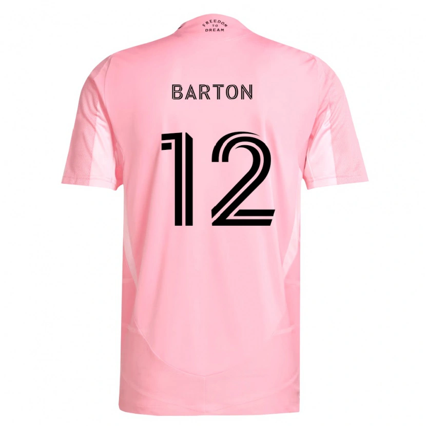 Danxen Homem Camisola Tye Barton #12 Rosa Preto Principal 2026/27 Camisa