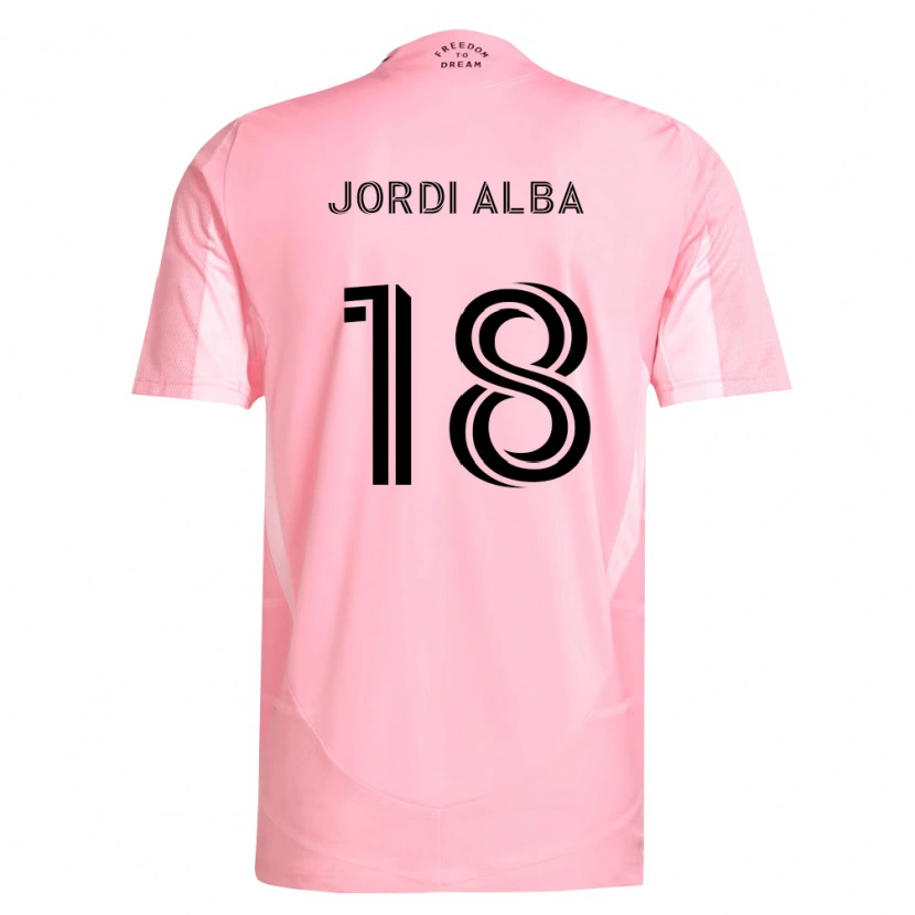 Danxen Homem Camisola Jordi Alba #18 Rosa Preto Principal 2026/27 Camisa