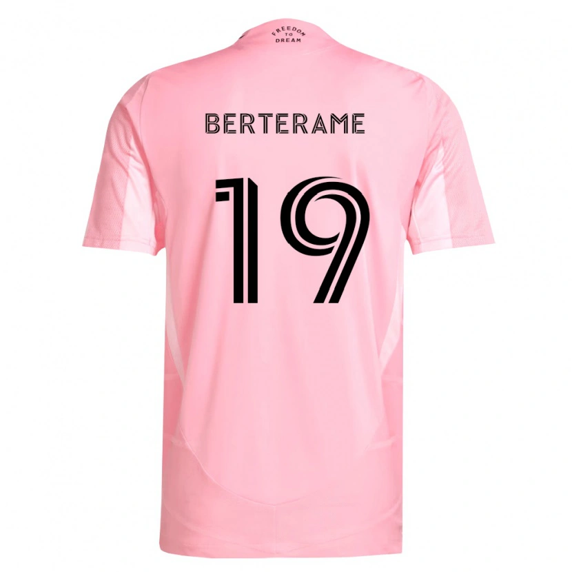 Danxen Homem Camisola Germán Berterame #19 Rosa Preto Principal 2026/27 Camisa