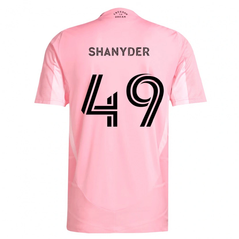 Danxen Homem Camisola Shanyder Borgelin #49 Rosa Preto Principal 2026/27 Camisa