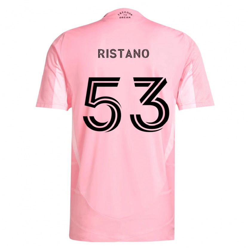 Danxen Homem Camisola Alejo Ristano #53 Rosa Preto Principal 2026/27 Camisa