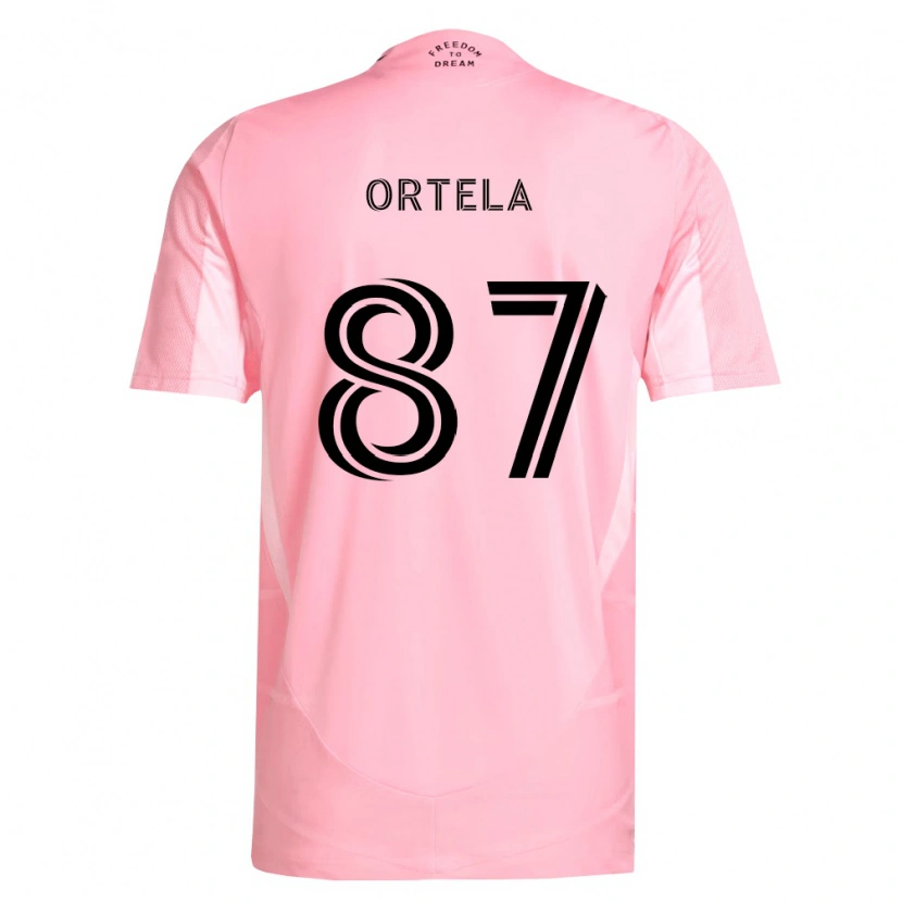 Danxen Homem Camisola Jerremy Ortela #87 Rosa Preto Principal 2026/27 Camisa