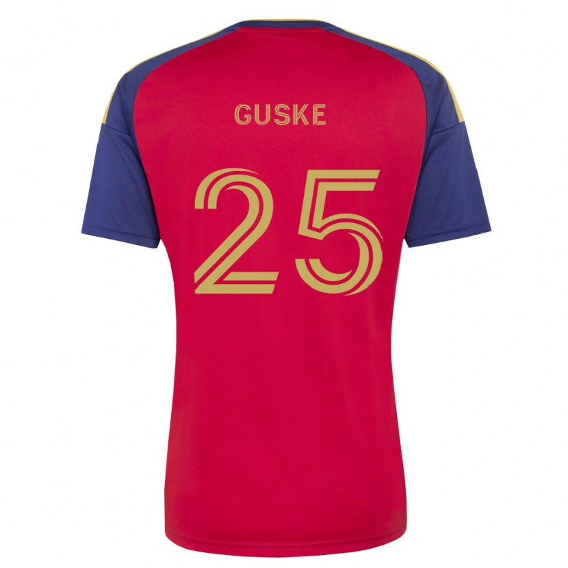 Danxen Homem Camisola Colin Guske #25 Azul Real Marrom Vermelho Principal 2026/27 Camisa