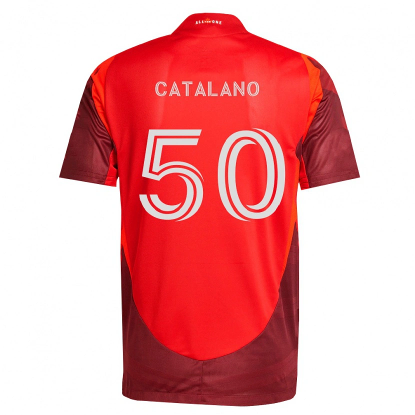 Danxen Homem Camisola Gianluca Catalano #50 Borgonha Vermelho Principal 2026/27 Camisa
