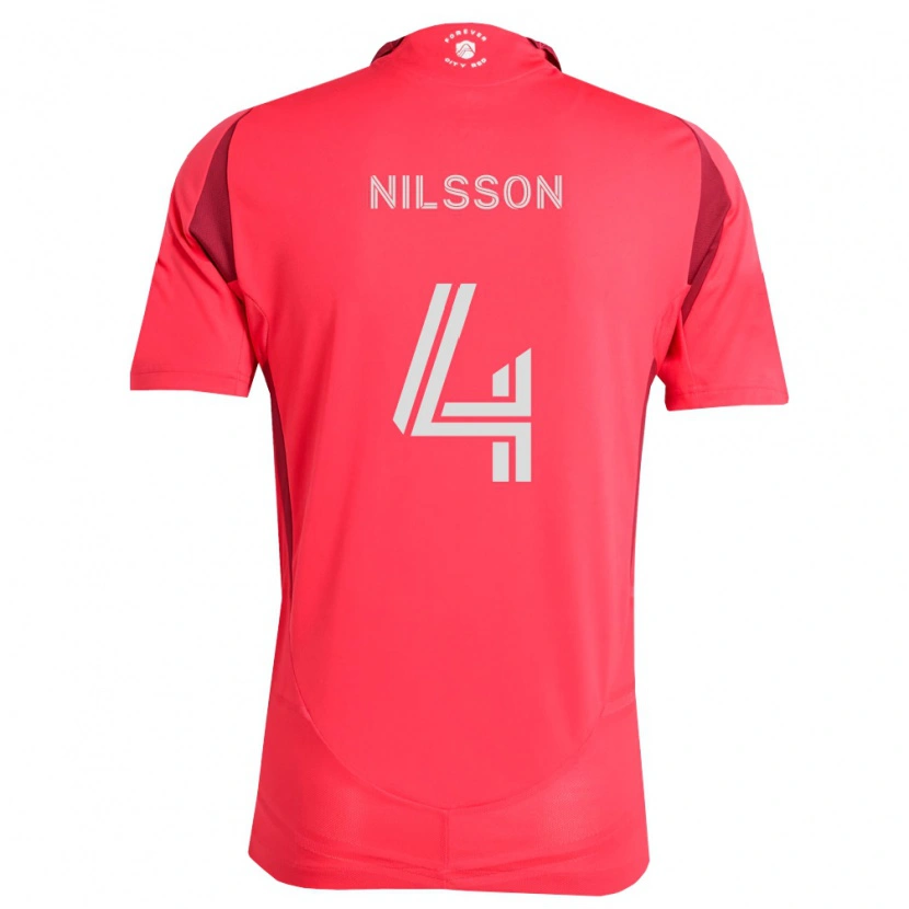 Danxen Homem Camisola Joakim Nilsson #4 Magenta Branco Principal 2026/27 Camisa