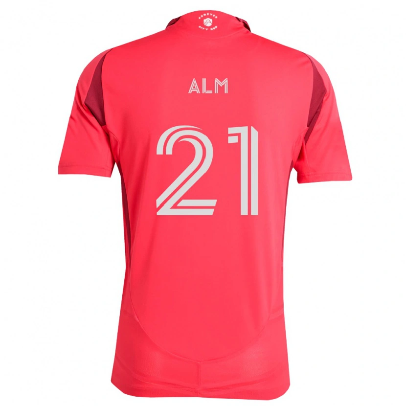 Danxen Homem Camisola Rasmus Alm #21 Magenta Branco Principal 2026/27 Camisa