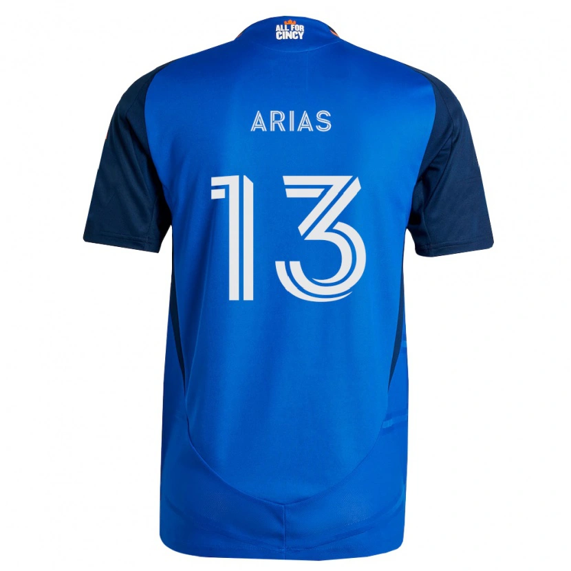 Danxen Homem Camisola Santiago Arias #13 Azul Real Laranja Principal 2026/27 Camisa