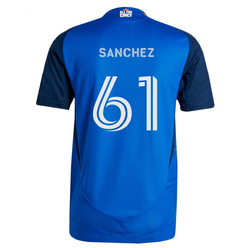Danxen Homem Camisola Santiago Sanchez #61 Azul Real Laranja Principal 2026/27 Camisa