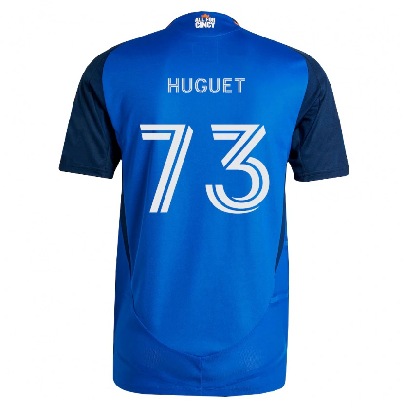 Danxen Homem Camisola Gaël Huguet #73 Azul Real Laranja Principal 2026/27 Camisa