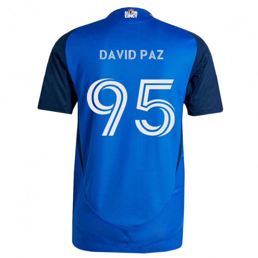 Danxen Homem Camisola David Paz #95 Azul Real Laranja Principal 2026/27 Camisa