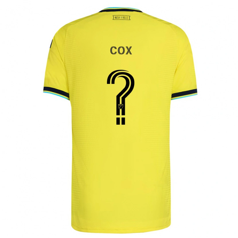 Danxen Homem Camisola Justin Cox #0 Amarelo Brilhante Azul Marinho Principal 2026/27 Camisa