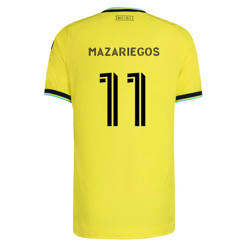 Danxen Homem Camisola Jacob Mazariegos #11 Amarelo Brilhante Azul Marinho Principal 2026/27 Camisa