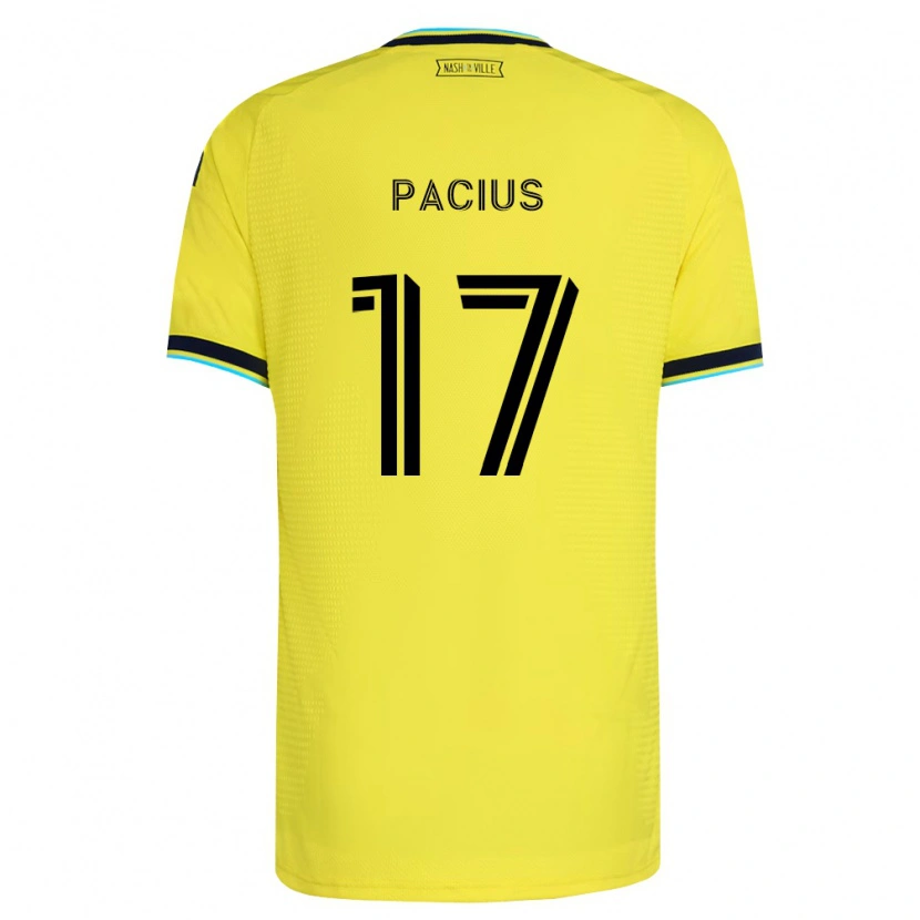 Danxen Homem Camisola Woobens Pacius #17 Amarelo Brilhante Azul Marinho Principal 2026/27 Camisa