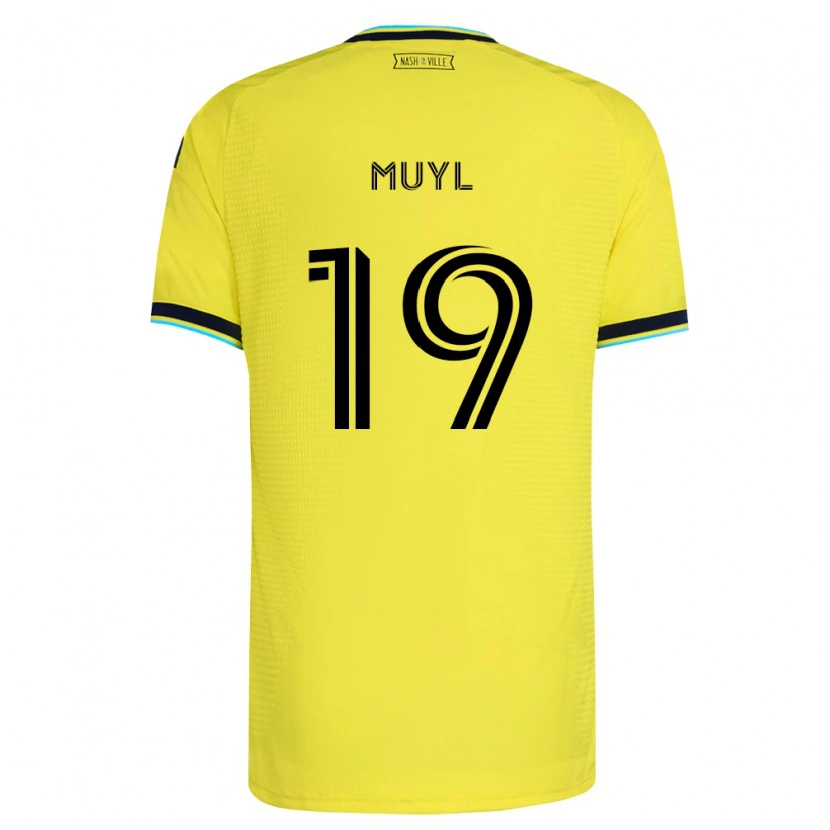 Danxen Homem Camisola Alex Muyl #19 Amarelo Brilhante Azul Marinho Principal 2026/27 Camisa