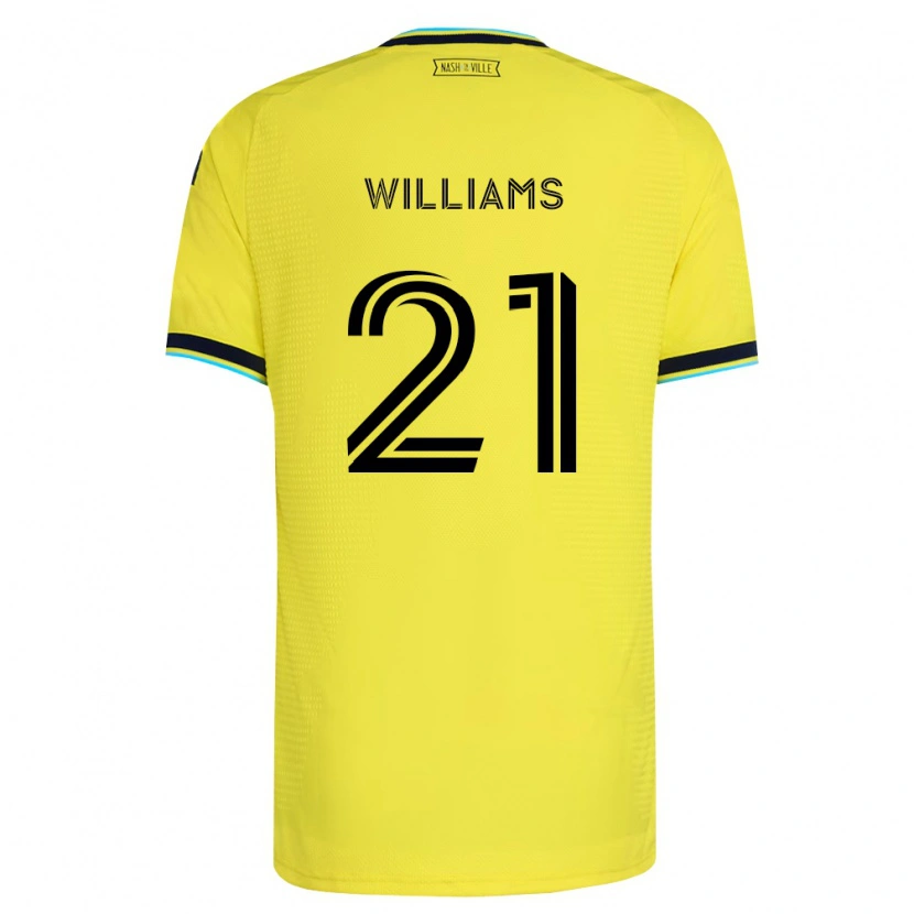 Danxen Homem Camisola Thomas Williams #21 Amarelo Brilhante Azul Marinho Principal 2026/27 Camisa