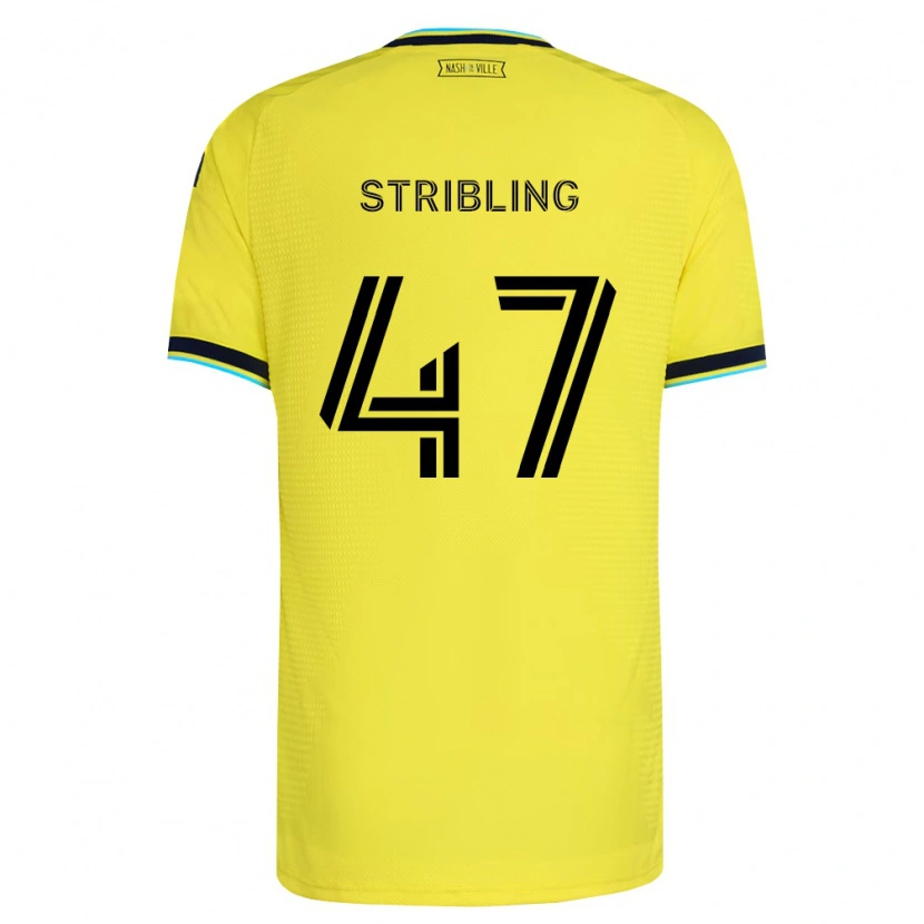 Danxen Homem Camisola Liam Stribling #47 Amarelo Brilhante Azul Marinho Principal 2026/27 Camisa