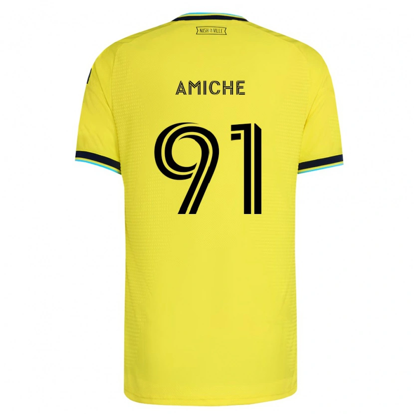 Danxen Homem Camisola Kemy Amiche #91 Amarelo Brilhante Azul Marinho Principal 2026/27 Camisa