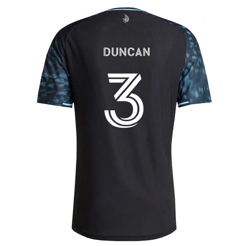 Danxen Homem Camisola Kyle Duncan #3 Preto Branco Principal 2026/27 Camisa